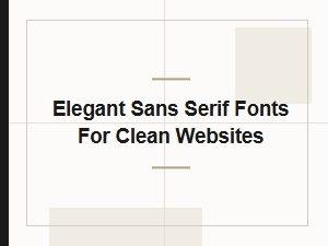 Elegant Sans Serif Fonts for Clean Websites