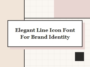 Elegant Line Icon Font for Brand Identity